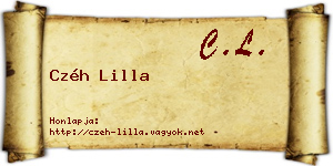 Czéh Lilla névjegykártya
